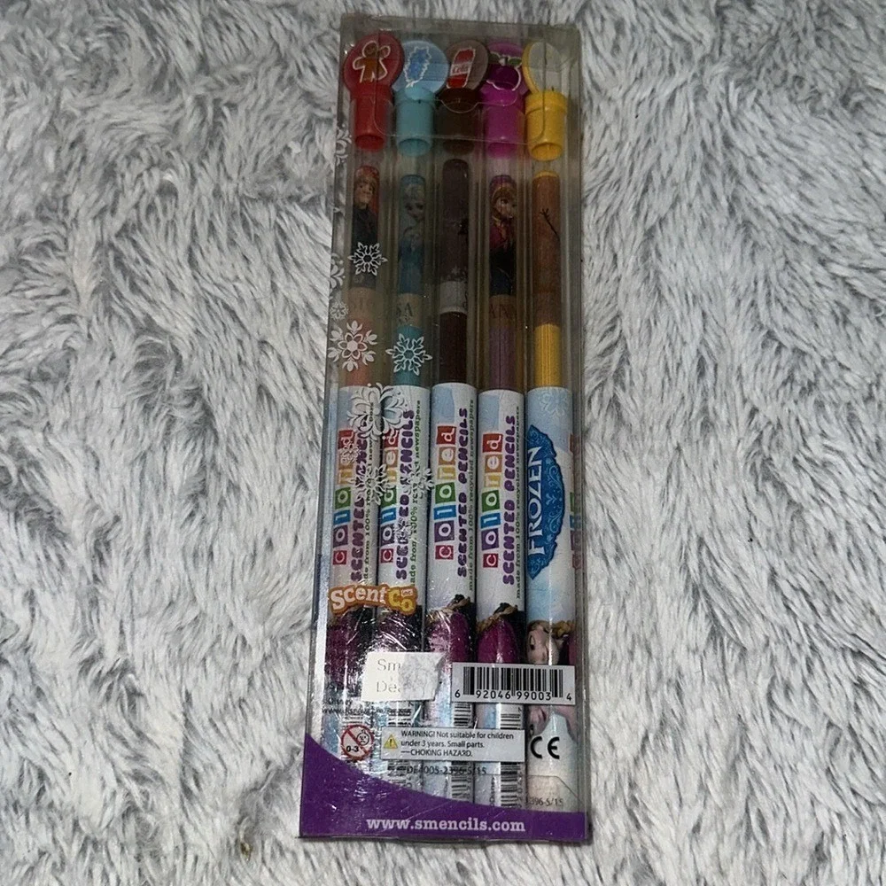 Disney Frozen Scented Colored Pencils Scentco Smencils 5 Pack Recycled Newspaper